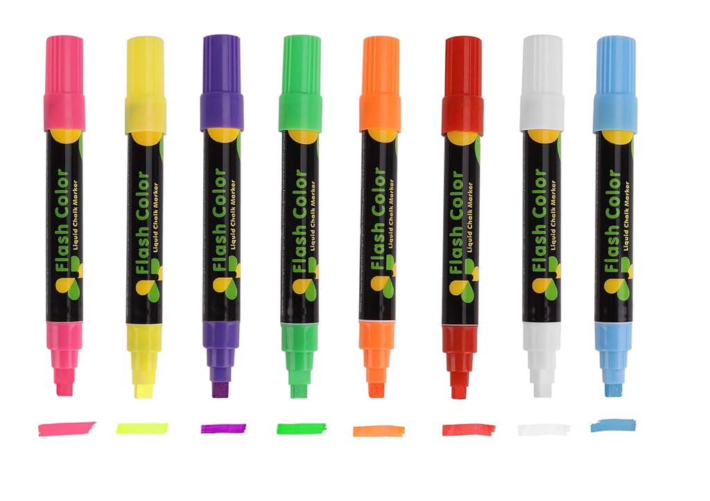 Climberty Acrylic Markers Set, 8-Color Highlighter Pen 6mm Chisel Tip Highlighter Marker for White Board Marker Pen, Advertising LED-Lighted, Quick Dry Liquid Neon Color Stationery Items Climberty Acrylic Markers Set, 8-Color Highlighter Pen 6mm Chisel Tip Highlighter Marker for White Board Marker Pen, Advertising LED-Lighted, Quick Dry Liquid Neon Color Stationery Items
